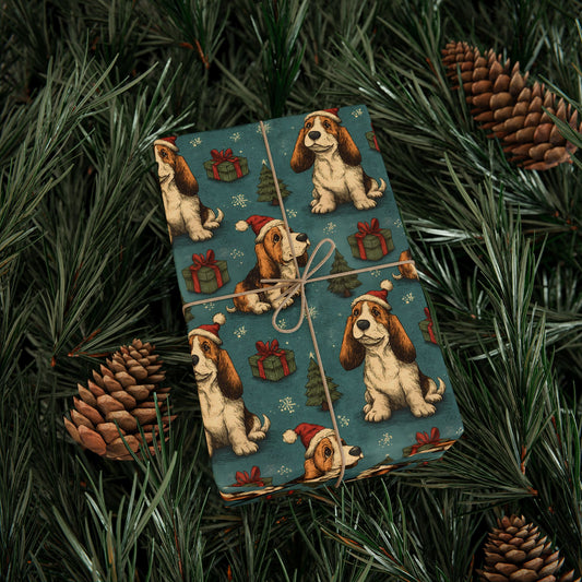 Vintage Basset Christmas
